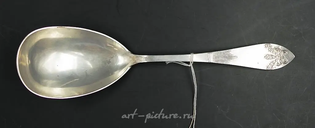 Early Russian silver handle serving slice — photo 5