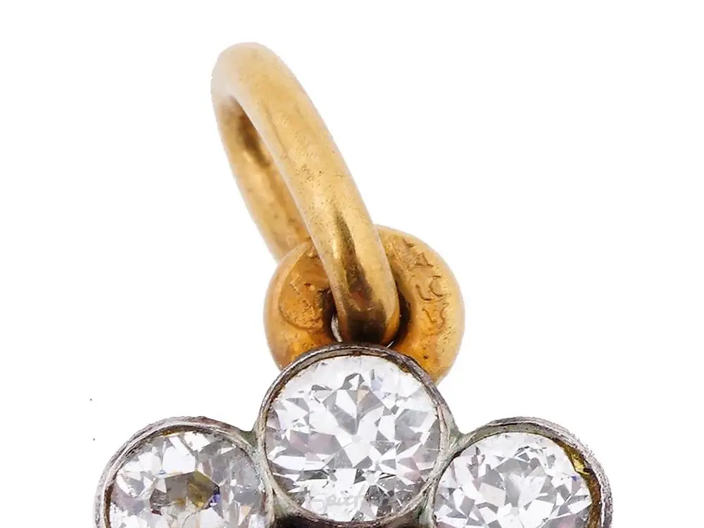 RUSSIAN SILVER GOLD EGG SHAPED PURPURIN PENDANT — photo 6