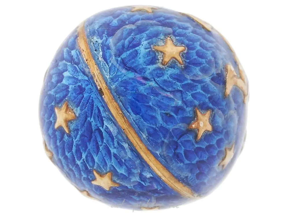 RUSSIAN GILT SILVER ENAMEL ZODIAC EGG PENDANT — photo 4