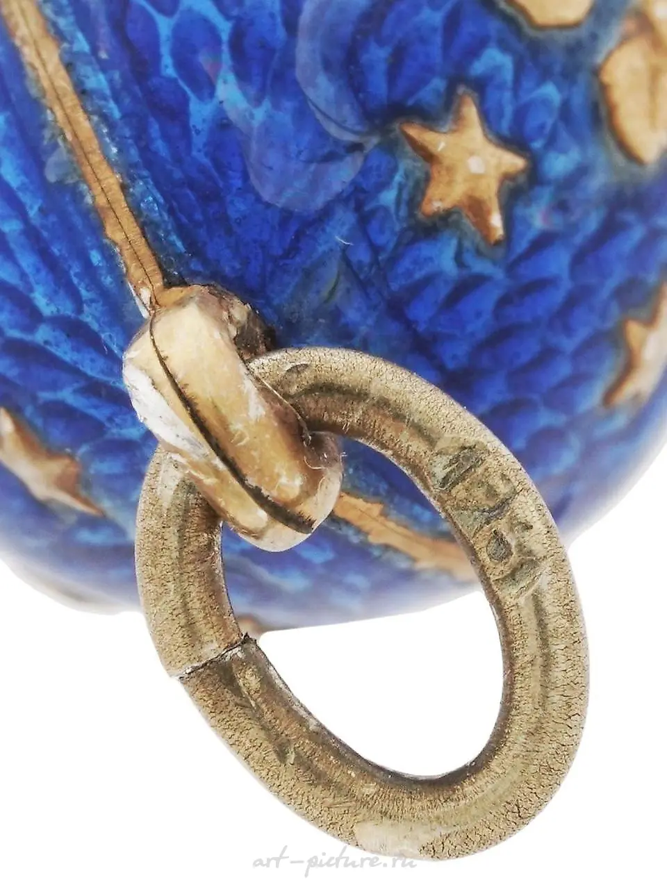 RUSSIAN GILT SILVER ENAMEL ZODIAC EGG PENDANT — photo 5