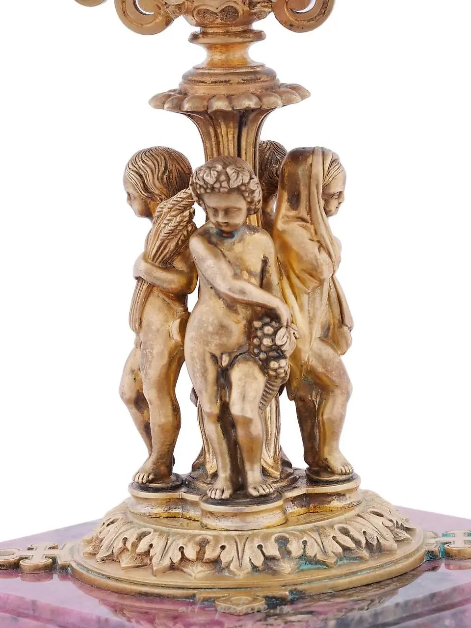RUSSIAN 88 GILT SILVER FRAME ON RHODONITE PEDESTAL — photo 10