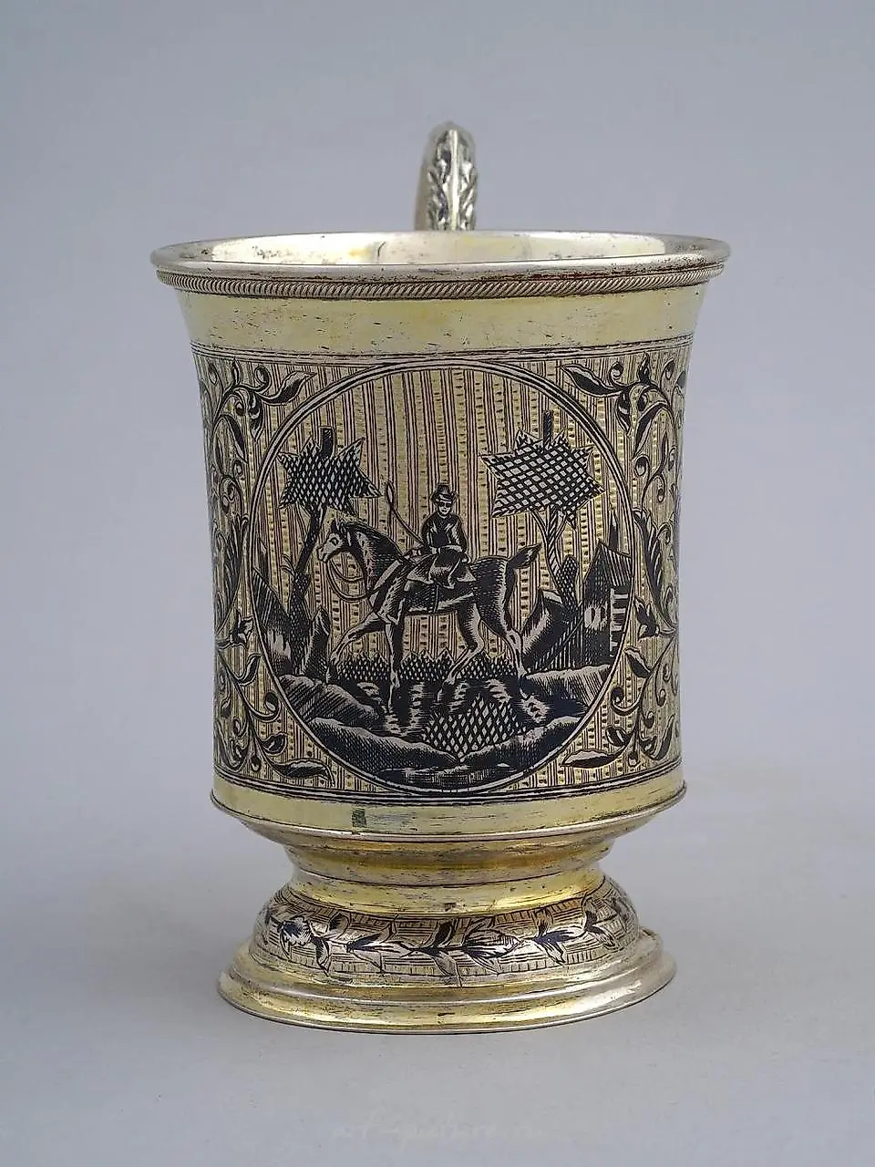 A RUSSIAN SILVER-GILT AND NIELLO CUP 19TH C — photo 3