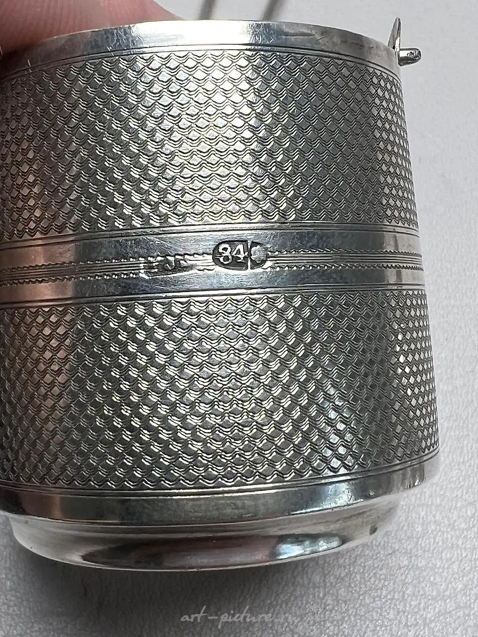 Two Continental Sterling Silver Tea Strainers, 3.3 ozt — photo 3