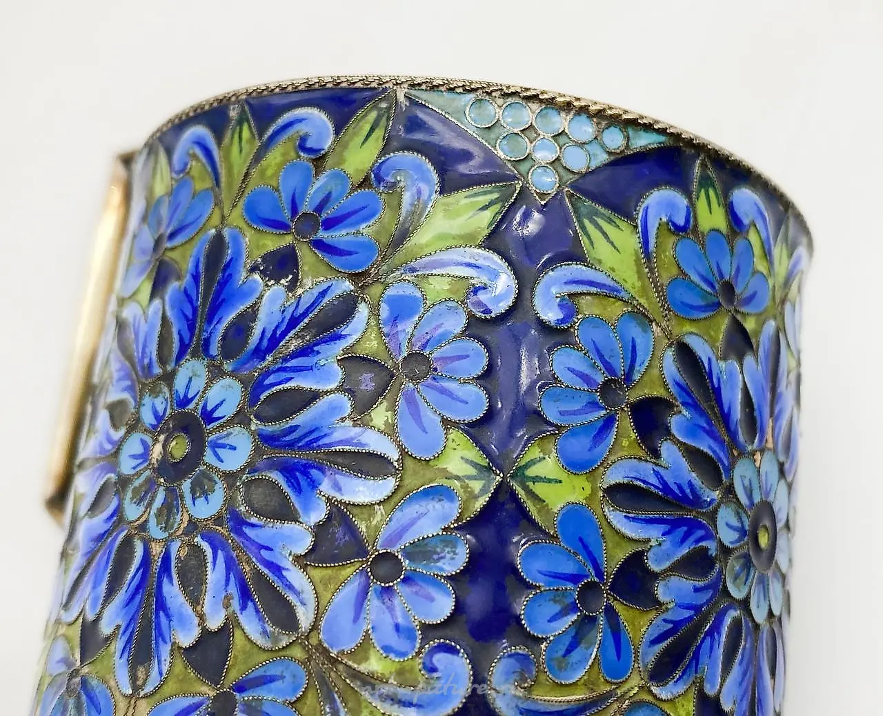 RUSSIAN VINTAGE HALLMARKED SILVER GLASS HOLDER — photo 4