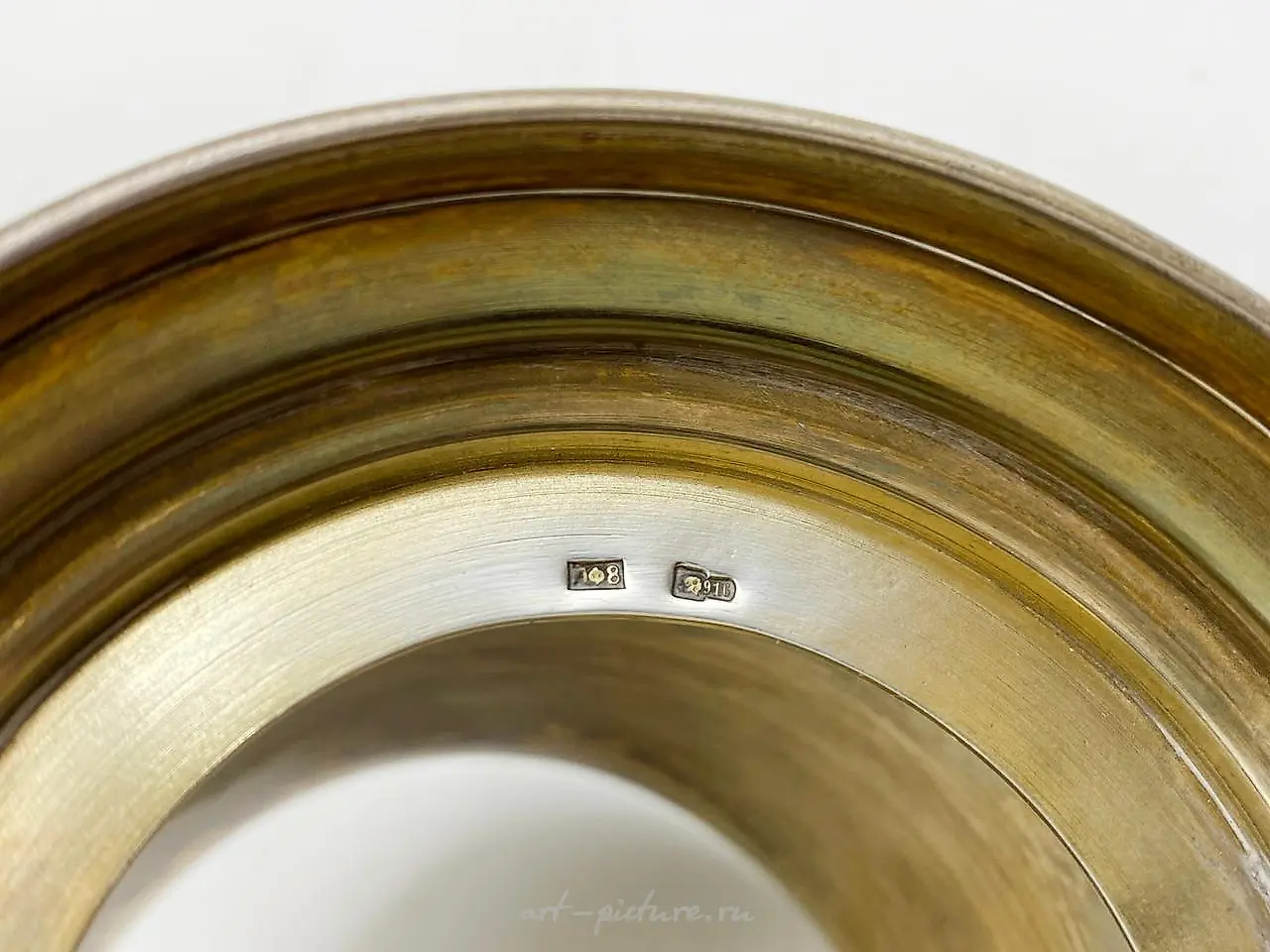 RUSSIAN VINTAGE HALLMARKED SILVER GLASS HOLDER — photo 3