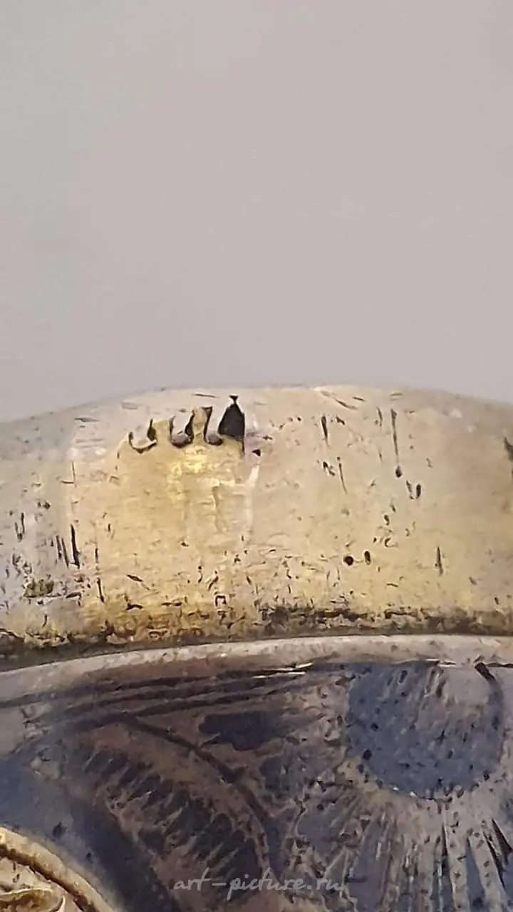 一个18世纪的俄罗斯鼻烟盒，由银色和金色和黑色制成，于1779年在Veliky Ustyug制造 — 照片 2