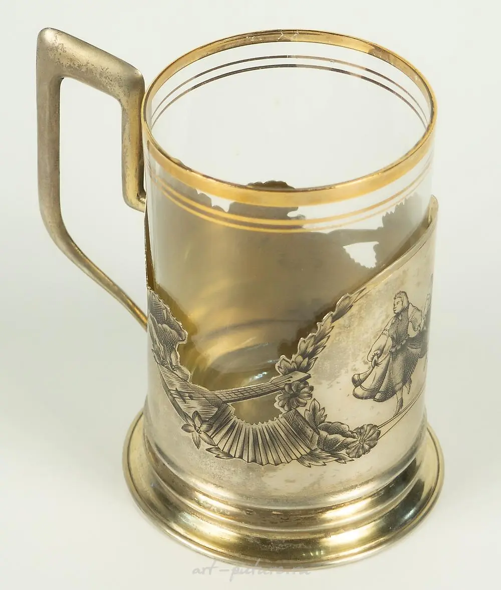 俄罗斯银制酒杯"舞蹈" — 照片 4