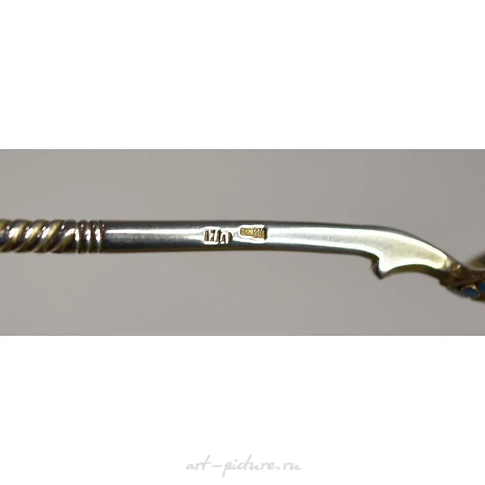 Russian Silver 84. Moscow. A rare spoon c 1893. Cyrillic mark... — photo 4