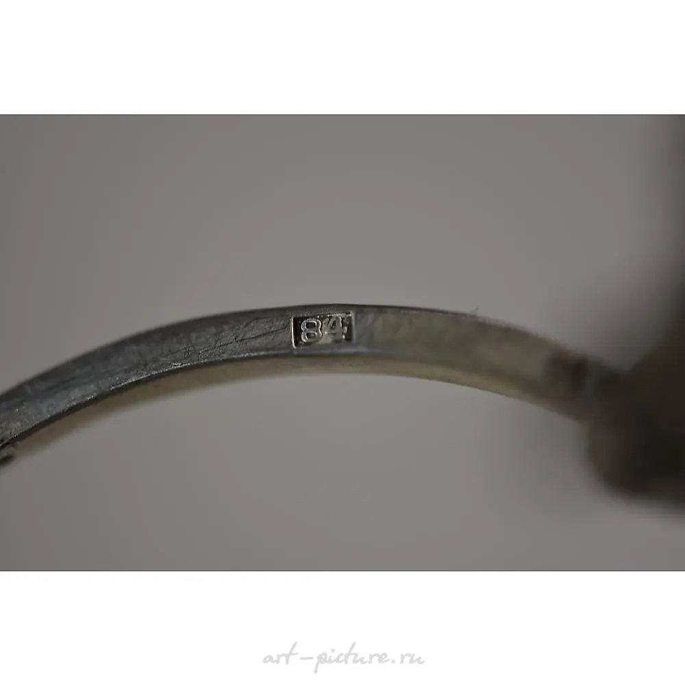 Russian Silver 84. Moscow. Ladies Belt buckle. Makers mark G... — photo 3