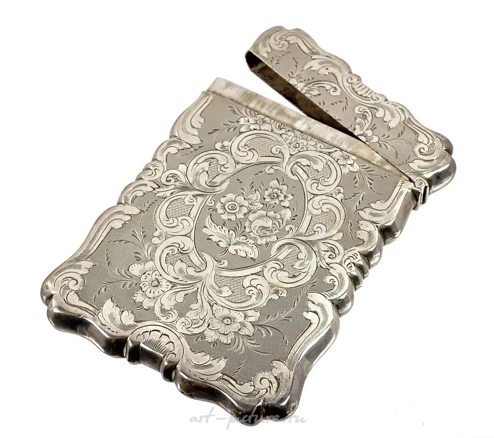 2 Silver Enamel Cigarette Cases Floral & Clover — photo 14