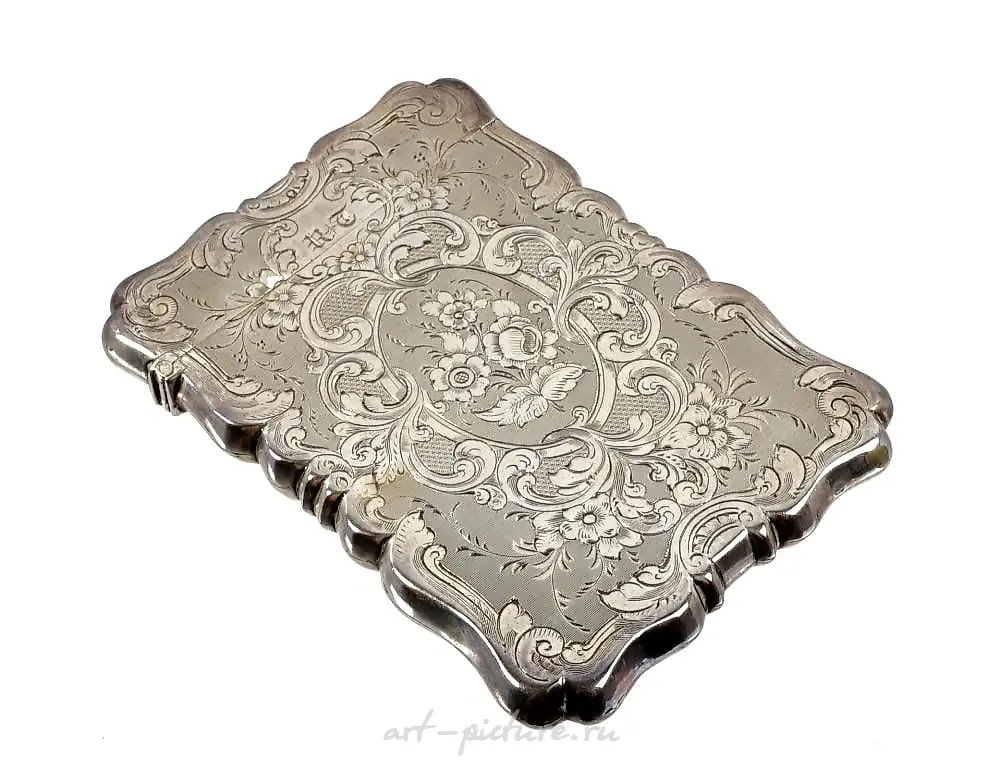 2 Silver Enamel Cigarette Cases Floral & Clover — photo 5