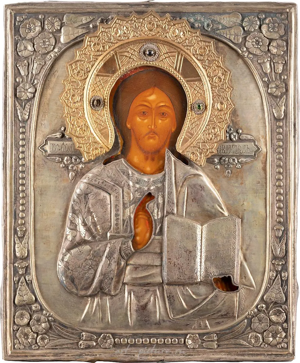 A LARGE ICON SHOWING CHRIST PANTOKRATOR