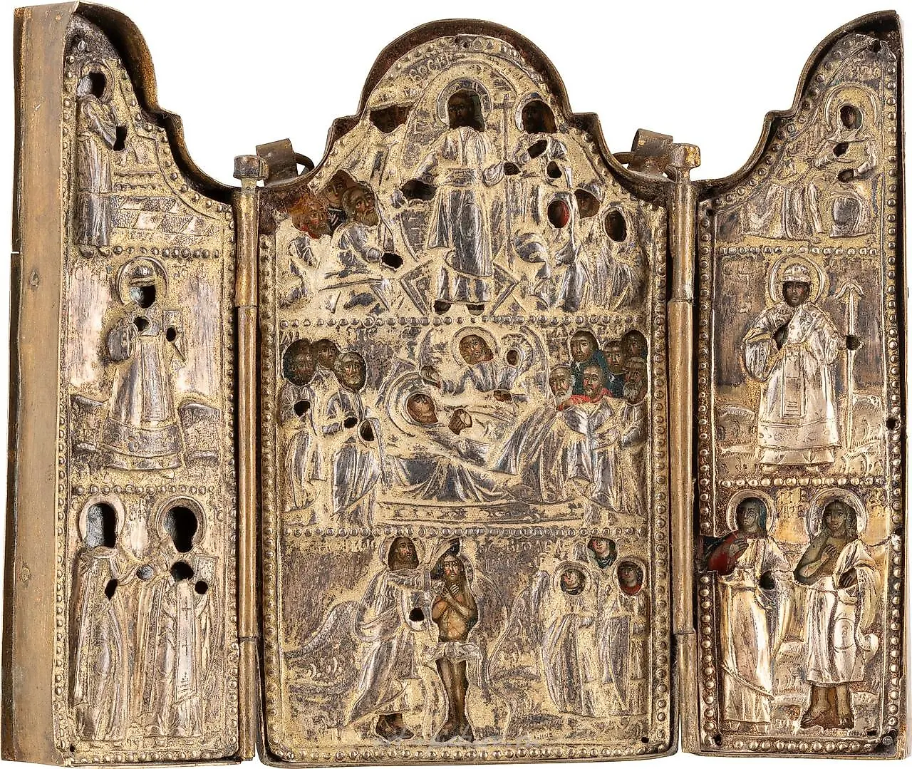 A SMALL TRIPTYCH SHOWING THE DESCENT INTO HELL, THE DORMITI — photo 2