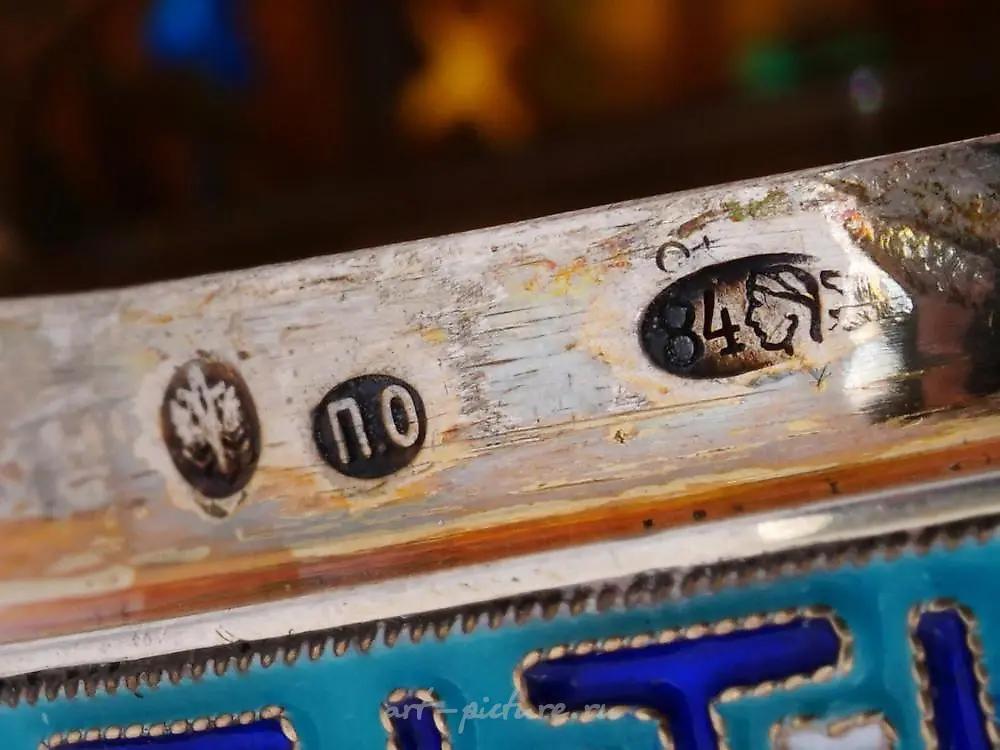 RUSSIAN SILVER PLIQUE A JOUR ENAMEL EGG WITH ICON — photo 3