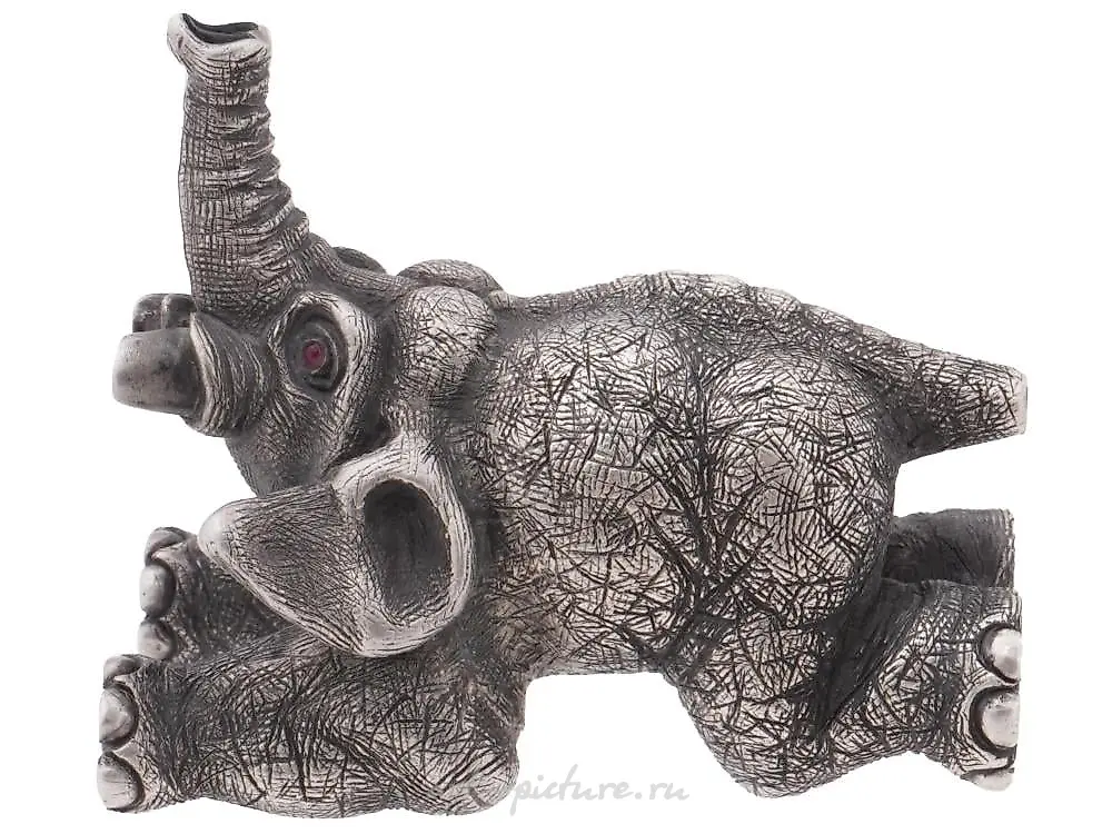 RUSSIAN 84 SILVER FIGURE OF HIPPO WITH RUBY EYES — photo 3