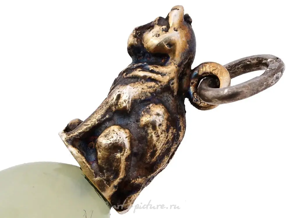 RUSSIAN 84 SILVER LAPIS LAZULI EASTER EGG PENDANT — photo 3