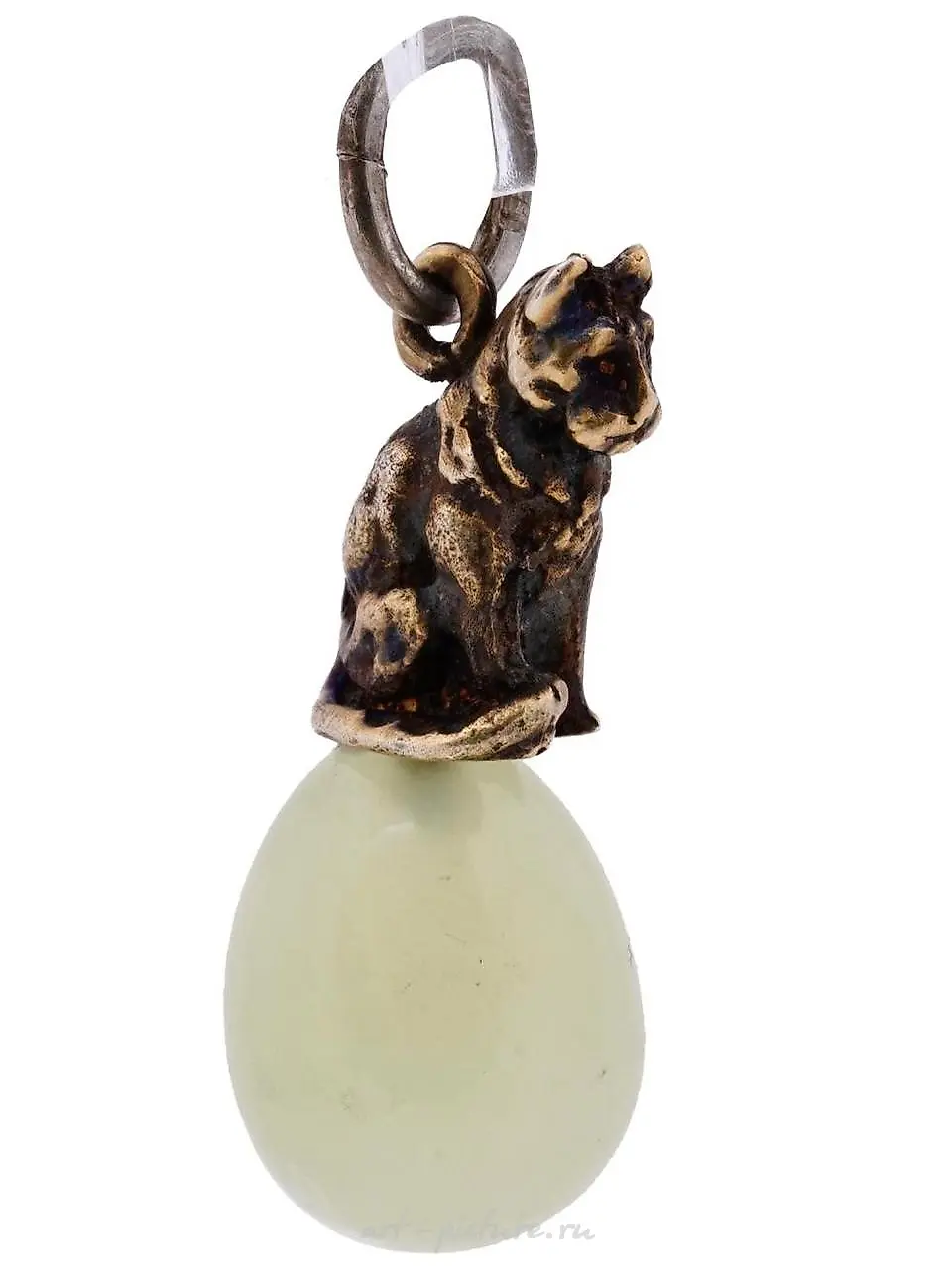 RUSSIAN 84 SILVER LAPIS LAZULI EASTER EGG PENDANT