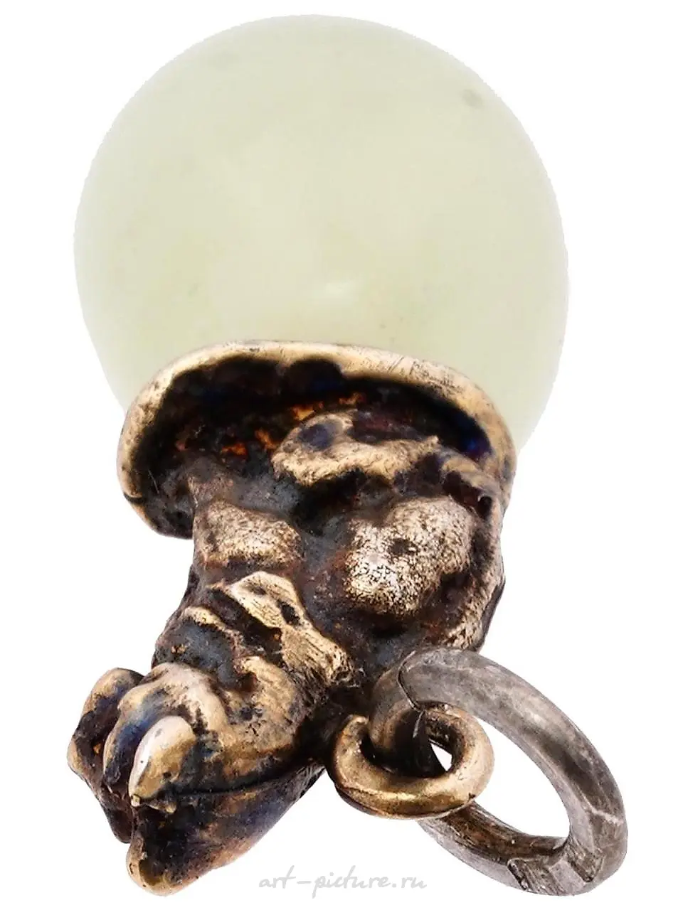 RUSSIAN 84 SILVER LAPIS LAZULI EASTER EGG PENDANT — photo 5