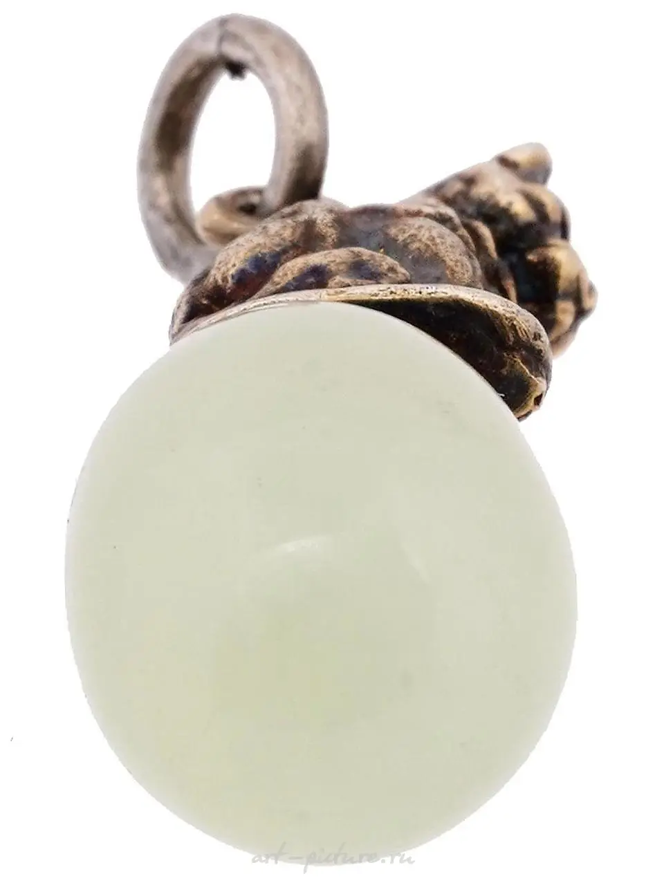 RUSSIAN 84 SILVER LAPIS LAZULI EASTER EGG PENDANT — photo 6