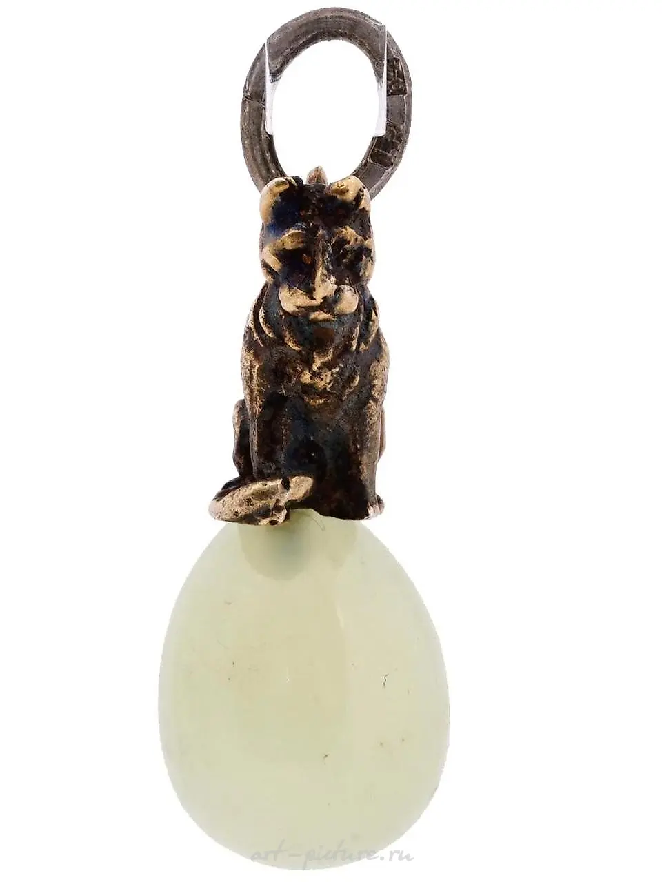 RUSSIAN 84 SILVER LAPIS LAZULI EASTER EGG PENDANT — photo 7