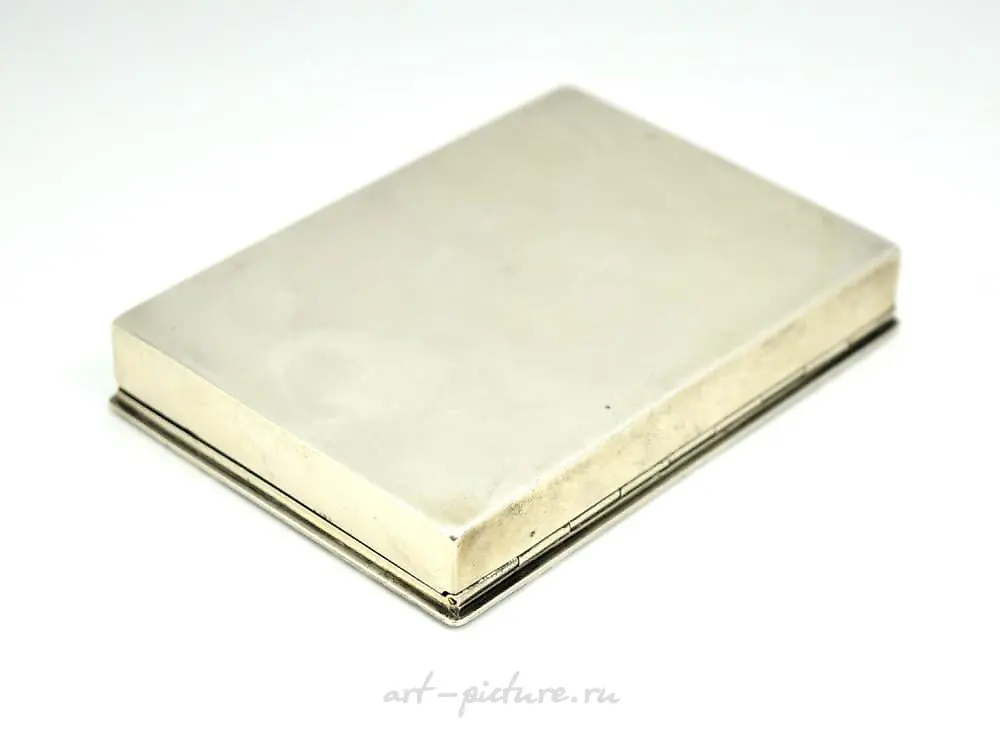 19th C. Antique Russian Imperial Niello Sterling Silver Cigarette Case — photo 4