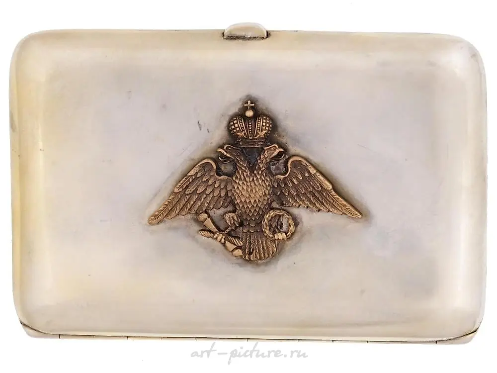 RUSSIAN GILT SILVER CIGARETTE CASE WITH CAMEO — photo 8