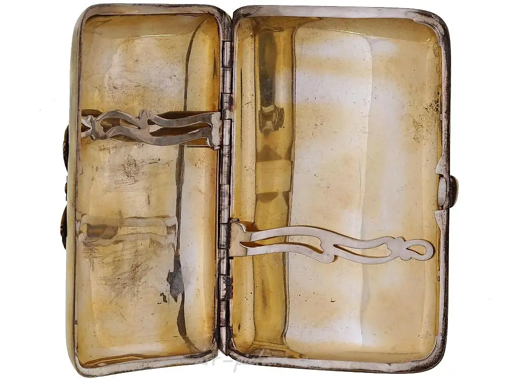 RUSSIAN GILT SILVER CIGARETTE CASE WITH CAMEO — photo 6