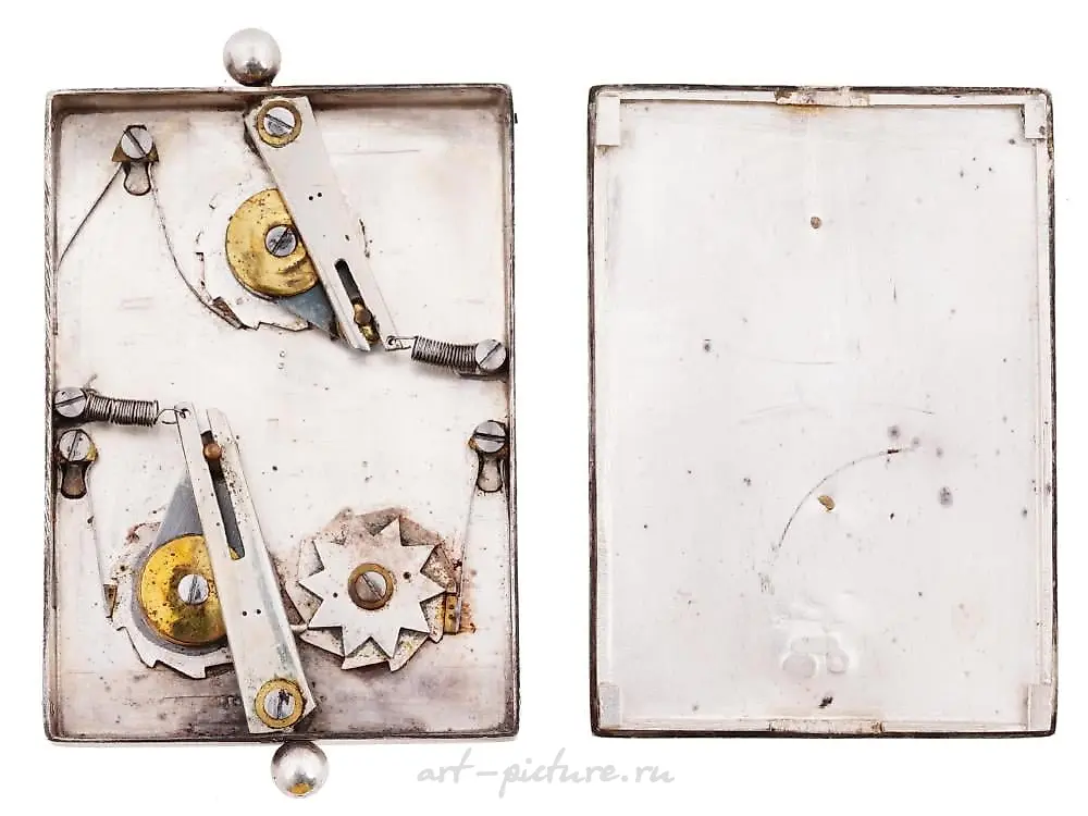 ANTIQUE RUSSIAN SILVER TEA CADDY WITH ENGRAVINGS — photo 8