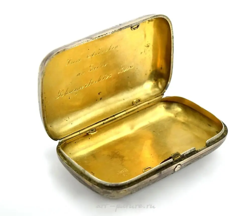 Antique Russian Imperial Sterling Silver Cigarette Case — photo 3