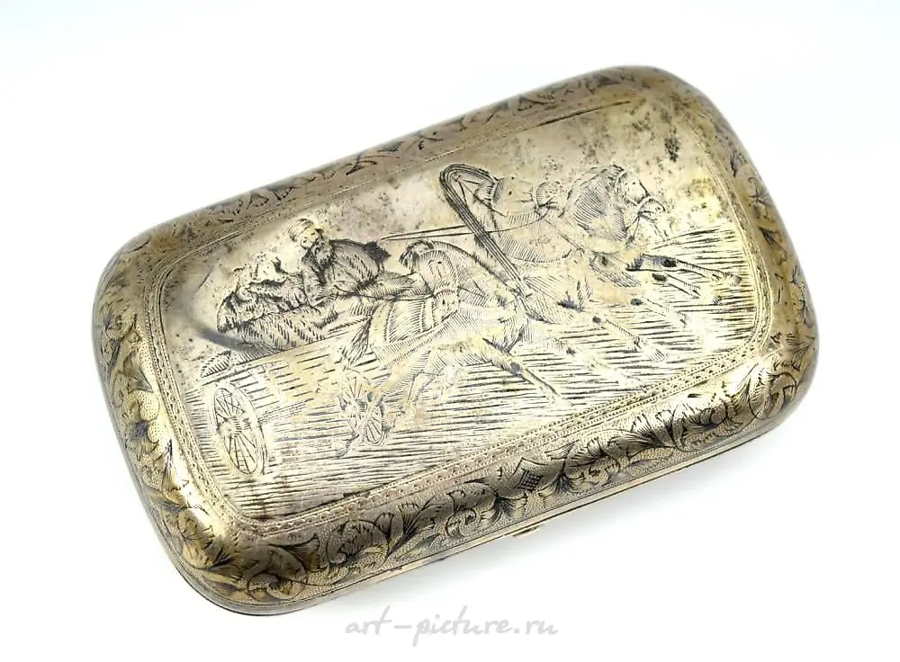 Antique Russian Imperial Sterling Silver Cigarette Case — photo 5