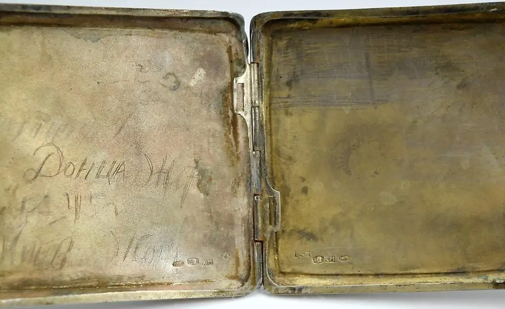 Antique Russian Imperial Sterling Silver Cigarette Case — photo 2