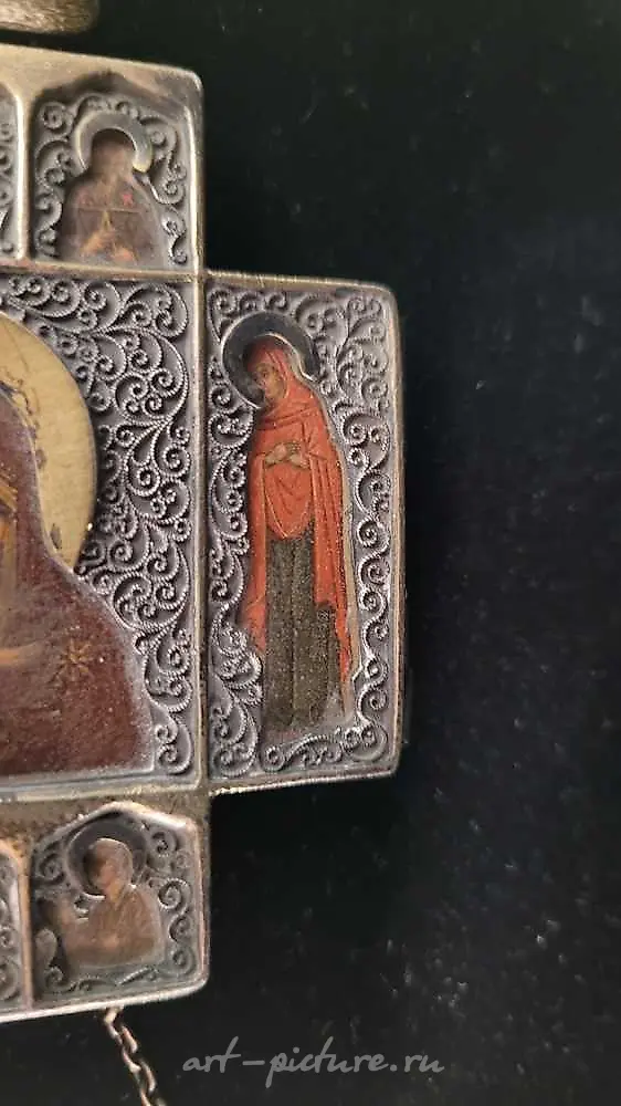 Русская серебряная золотая подвеска Николая II в стандарте 84 золотника (875 пробы)... — фото 12