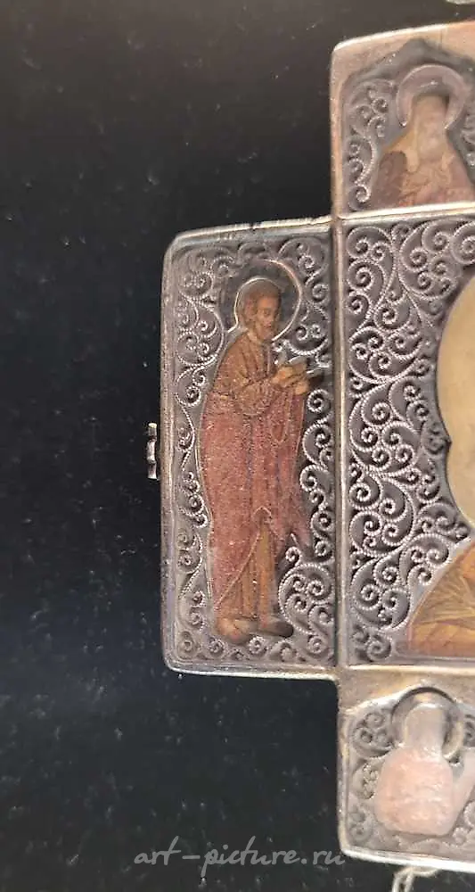 Русская серебряная золотая подвеска Николая II в стандарте 84 золотника (875 пробы)... — фото 16