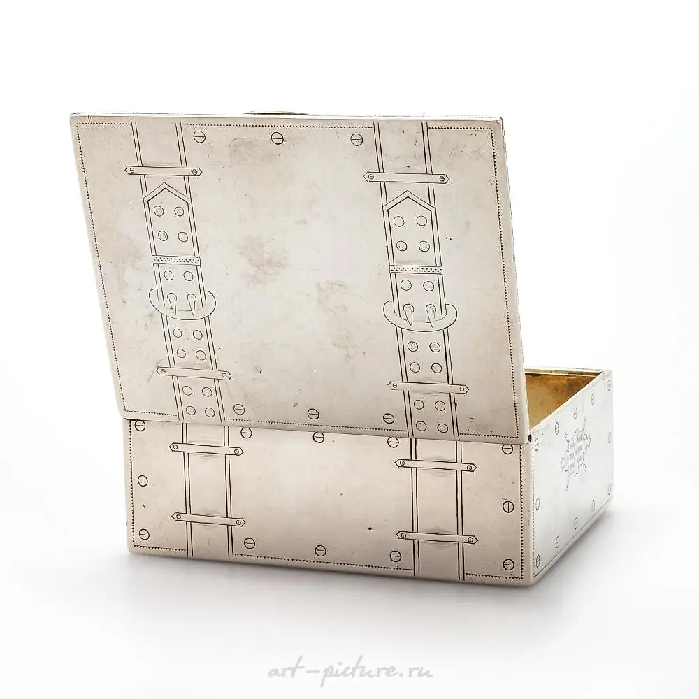 A RUSSIAN SILVER NOVELTY TROMPE LOEIL BOX — photo 3