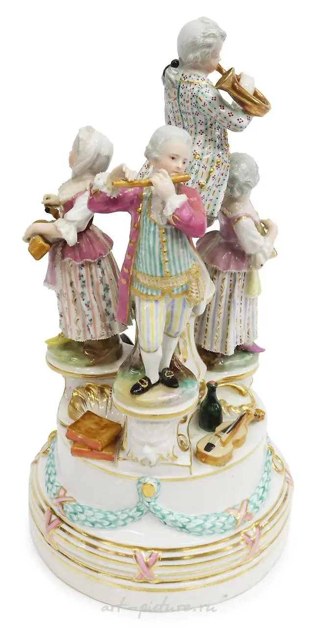 SEVRES STYLE METAL-MOUNTED PORCELAIN CENTERPIECE — photo 3