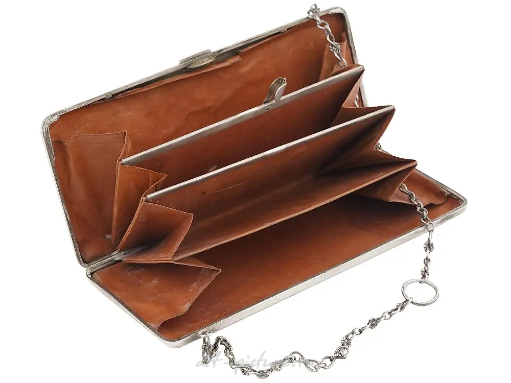 IMPERIAL RUSSIAN SILVER ENGRAVED CLUTCH PURSE — photo 4
