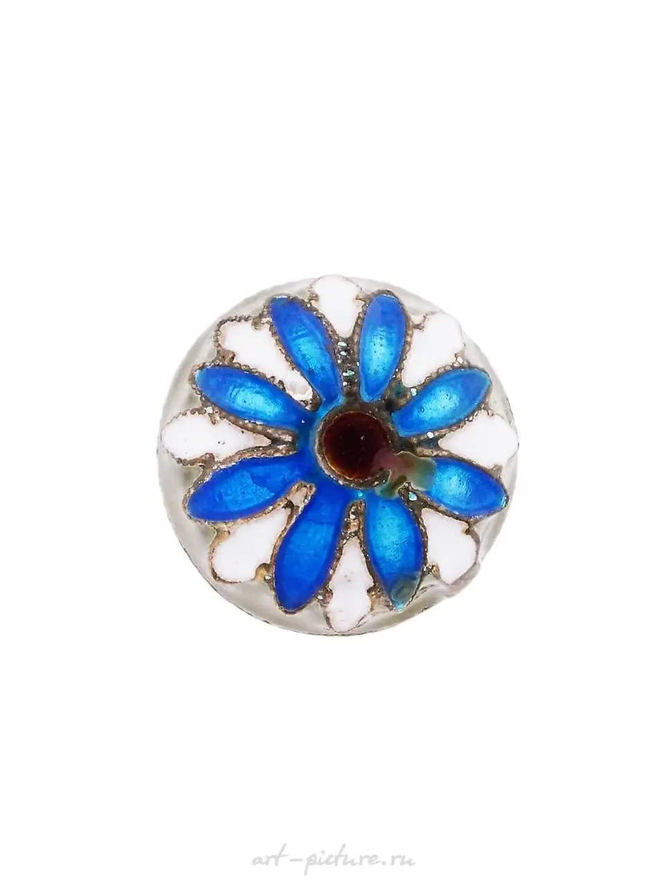 RUSSIAN GILT SILVER CLOISONNE ENAMEL EGG PENDANT — photo 5
