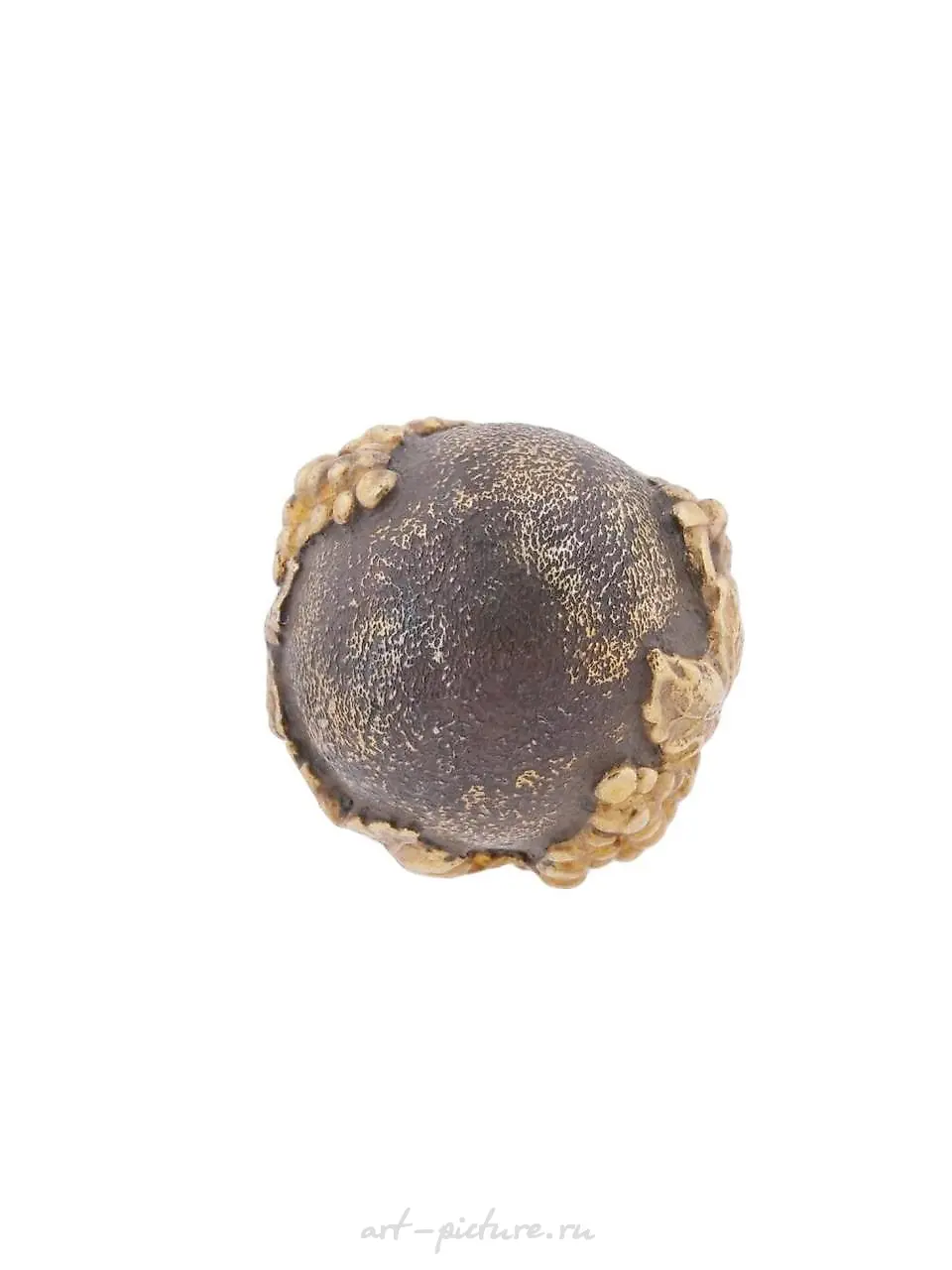 RUSSIAN 84 GILT SILVER GRAPE VINES EGG PENDANT — photo 6