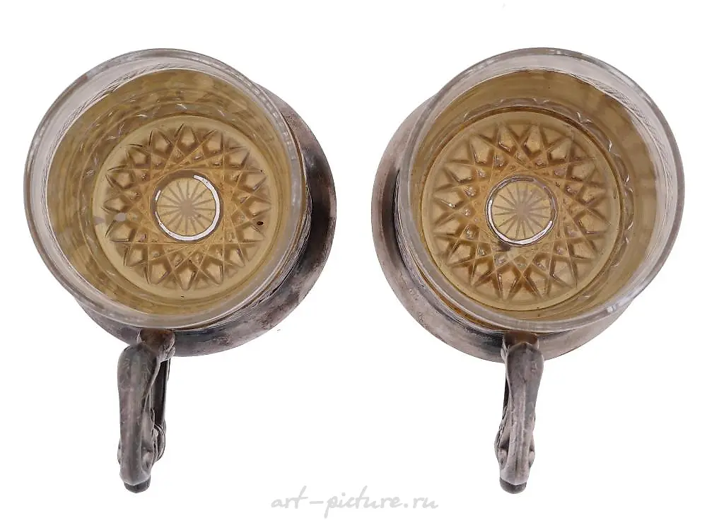 RUSSIAN GILT SILVER ENAMEL GLASS HOLDER AND SPOON — photo 6
