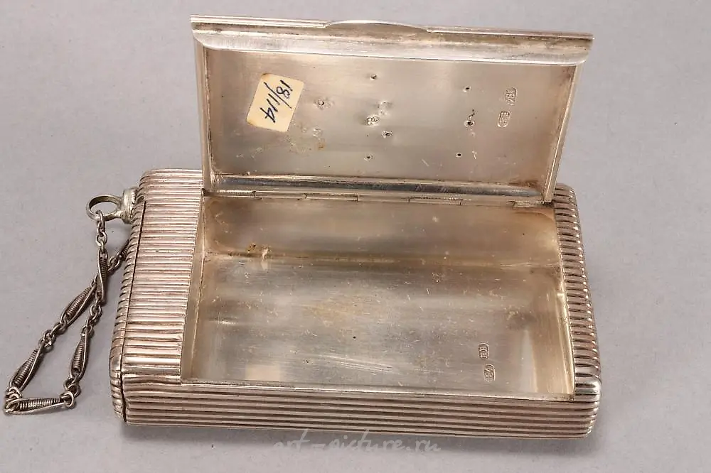 Russian Gold and Silver Cigarette Case and Vesta, — photo 4