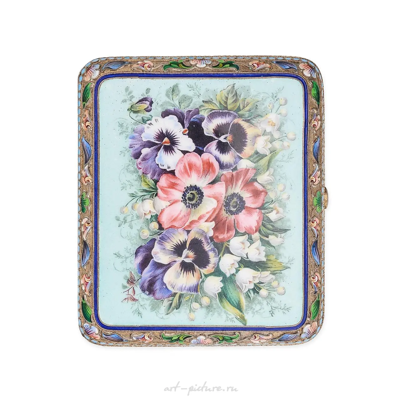 NO RESERVE - A FINE ANTIQUE IMPERIAL RUSSIAN SILVER ENAMEL C...