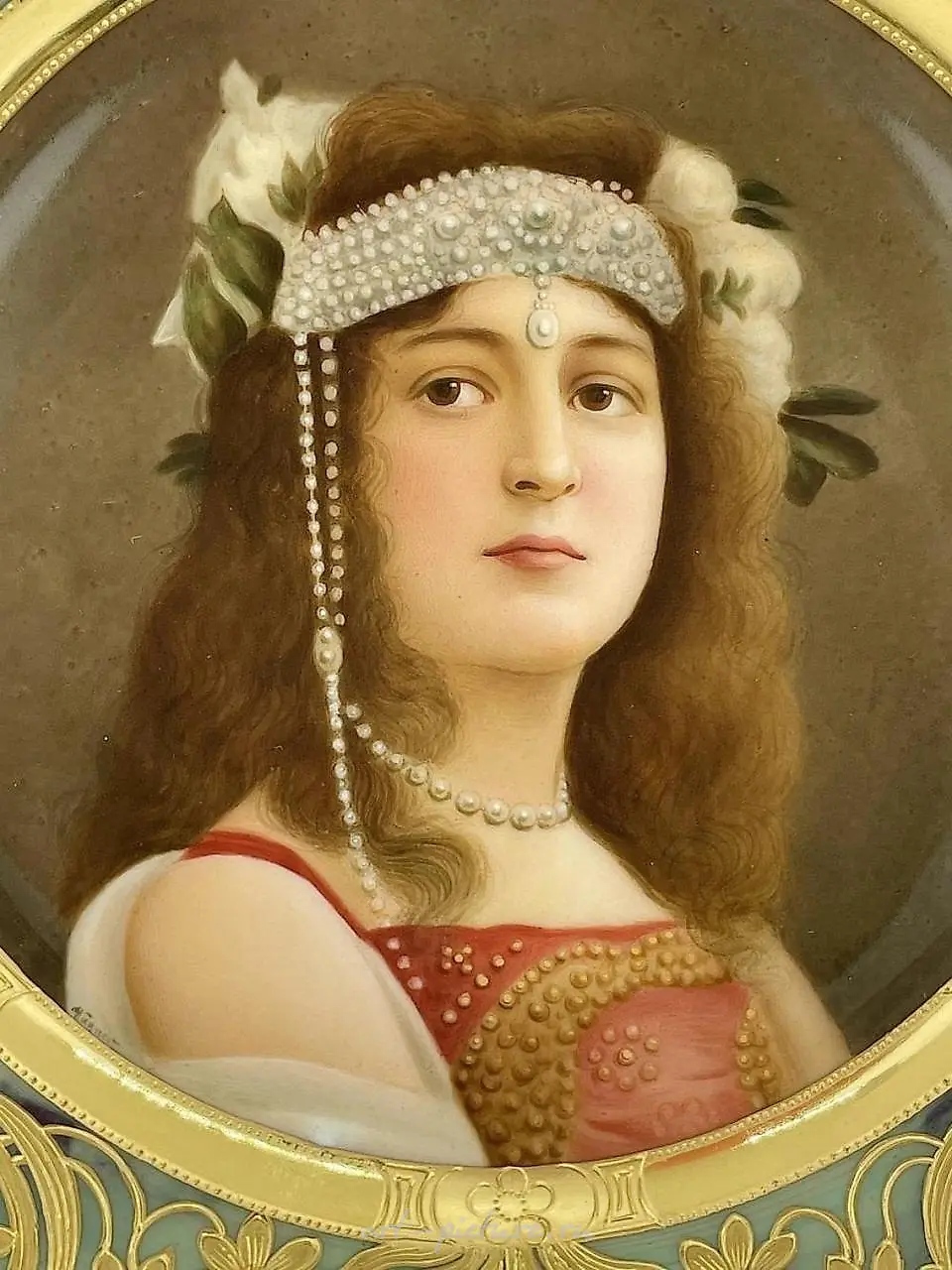 Фарфоровая тарелка Royal Vienna, 1900 год, размер 10 дюймов, отличное состояние, стоимость 1 500-2 000 долларов. — фото 3