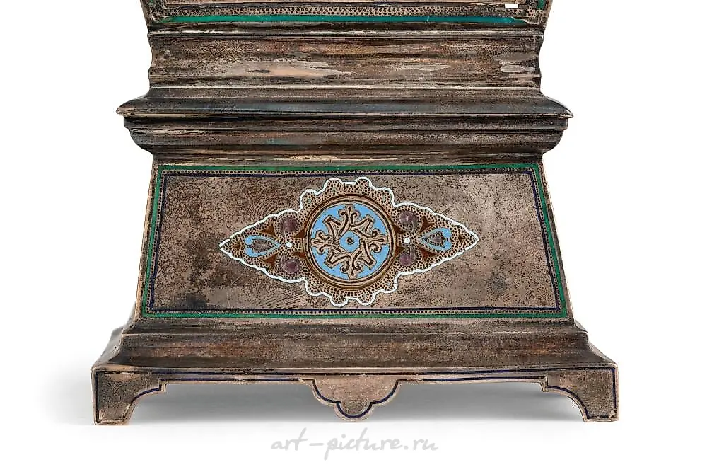 SALIERA A TRONO IN SILVER AND ENAMEL, MOSCOW, 1886, GOLDSMITH F. O... — photo 2
