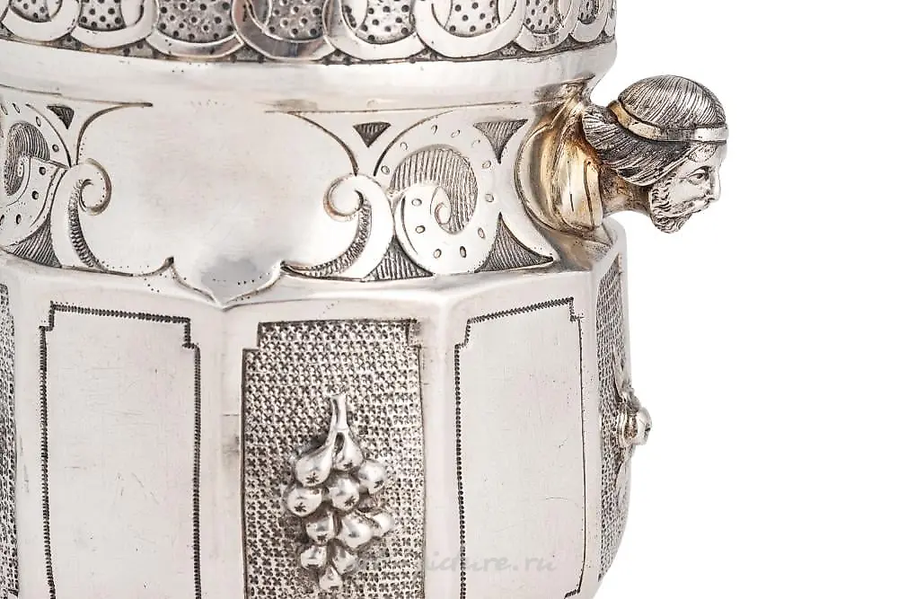 Серебряный кружевной кубок, Санкт-Петербург, 1855 год, ювелир F.W. Сенгбу... — фото 2