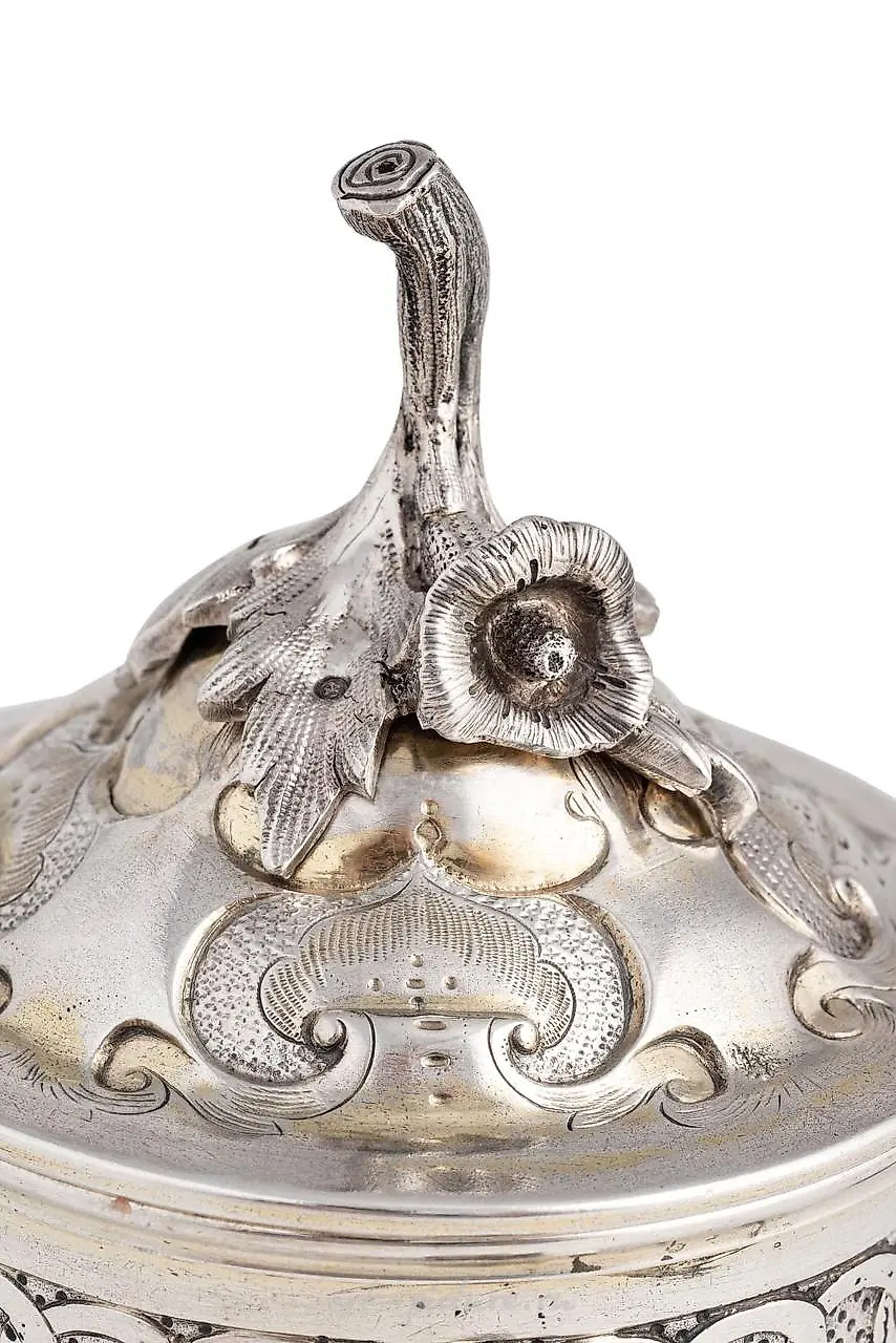 Серебряный кружевной кубок, Санкт-Петербург, 1855 год, ювелир F.W. Сенгбу... — фото 6