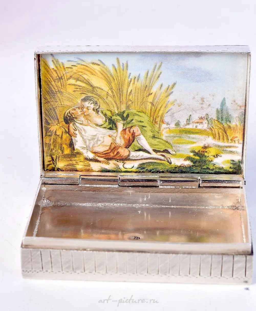 Антикварная русская серебряная монетная шкатулка. 40 грамм. 6,5 см x 2,5 см... — фото 4