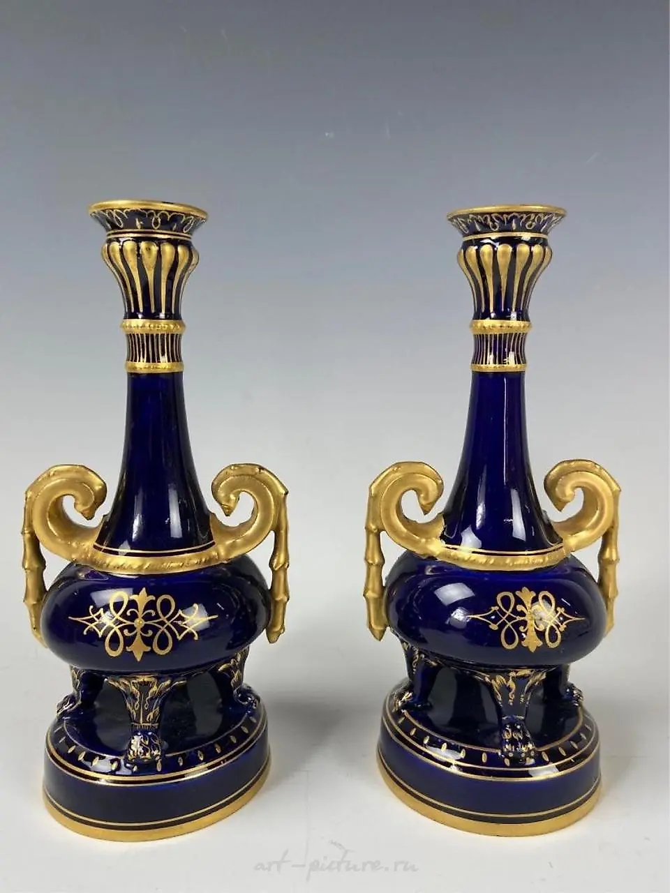 Вазы Royal Vienna, около 1900 года, высота 9 дюймов, хорошее состояние, стоимость $500-600. — фото 2