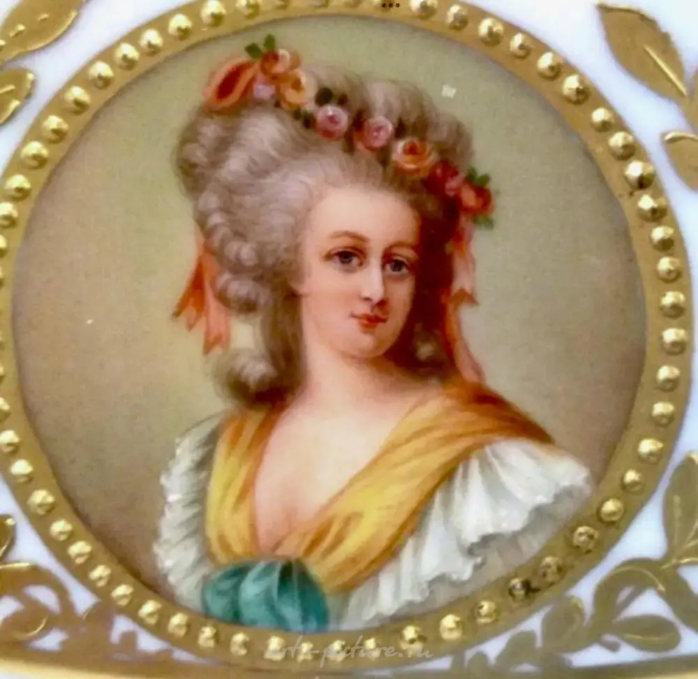 19TH C. ROYAL VIENNA PLATE SIGNED WAGNER — photo 2