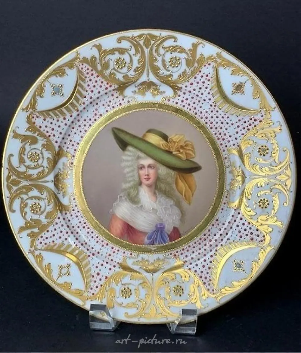 ROYAL VIENNA PORTRAIT PLATE CIRCA 1900