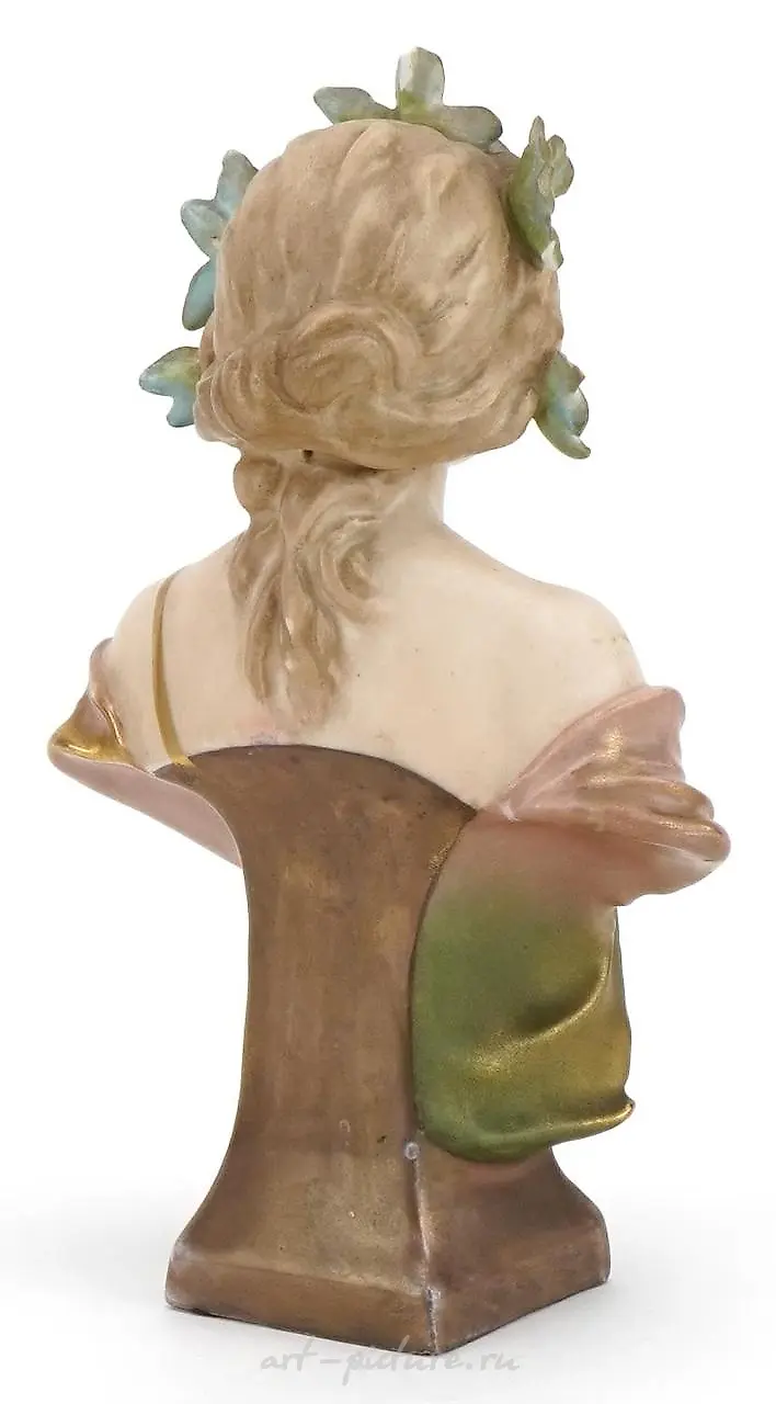 Bohemian Art Nouveau porcelain bust of a maiden in the style... — photo 2